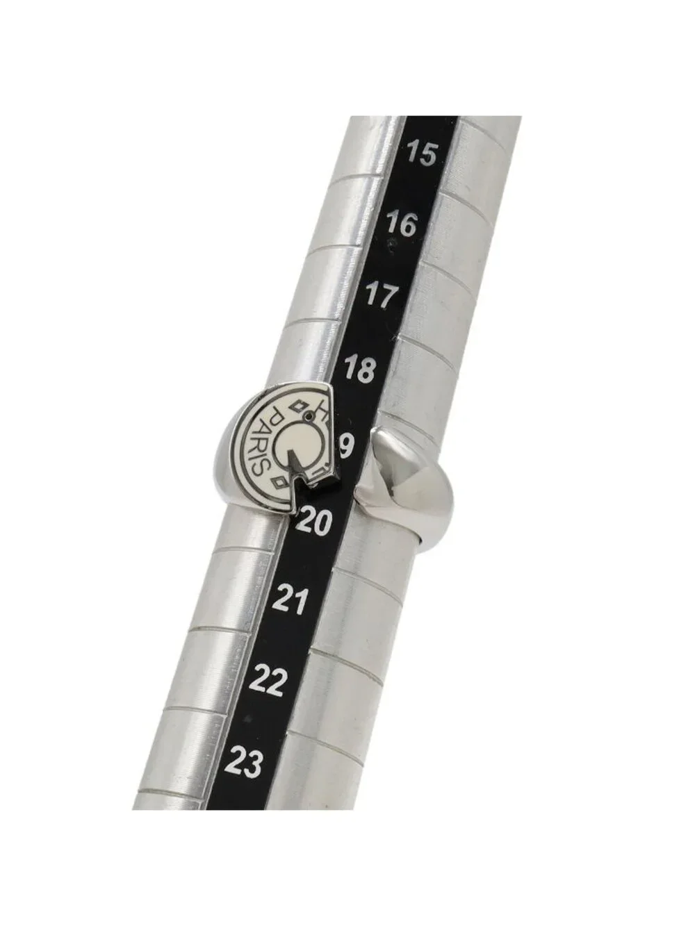 Hermes Clou de Selle Cal Open Ring Metal Ivory